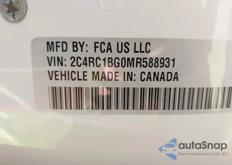 2021 Chrysler Pacifica Touring L from USA, damaged, VIN 2C4RC1BG0MR588931
